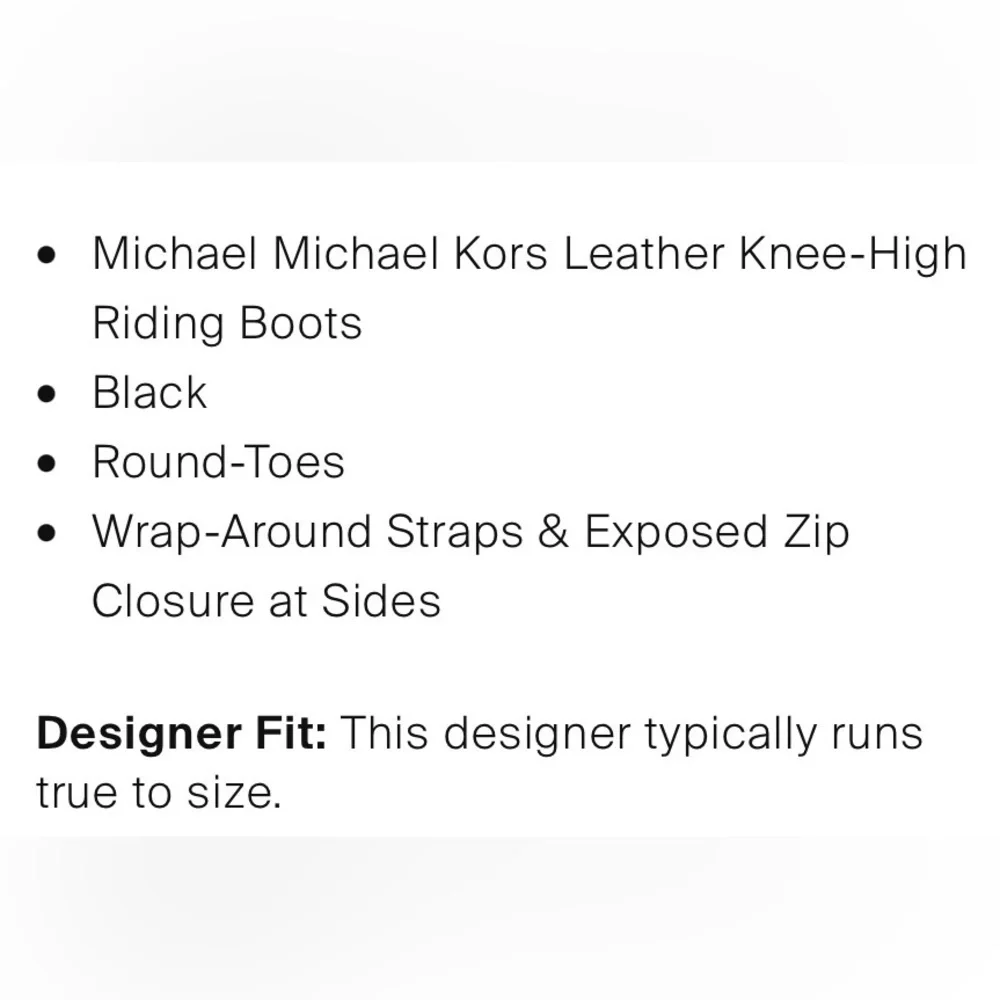 MICHAEL Michael Kors Women’s Black Leather Riding Boots - Picture 16 of 16